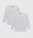 Lote de 2 camisetas de manga larga blancas de chico