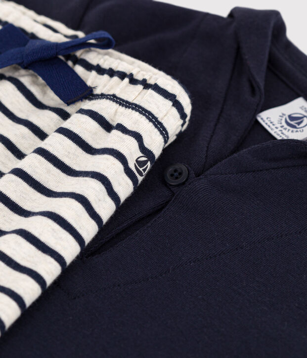 Conjunto de estilo marinero para beb&eacute; azul/beige