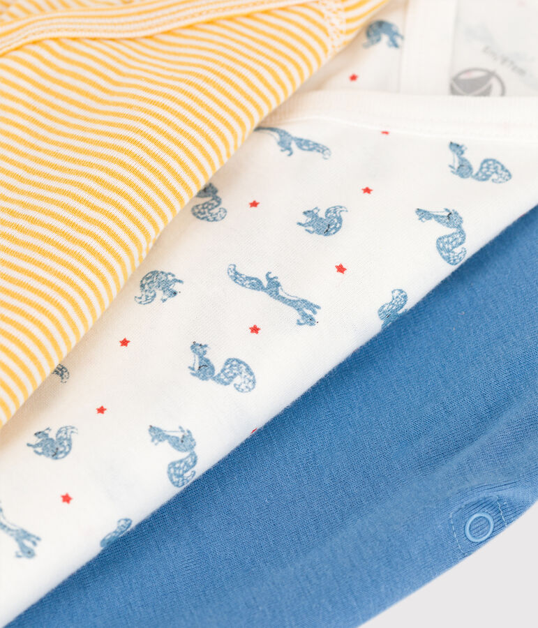 Juego de 3 bodis de beb&eacute; de algod&oacute;n org&aacute;nico variante 1