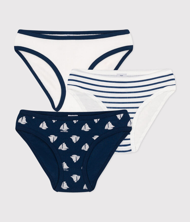 Juego de 3 braguitas de ni&ntilde;a de algod&oacute;n multicolor