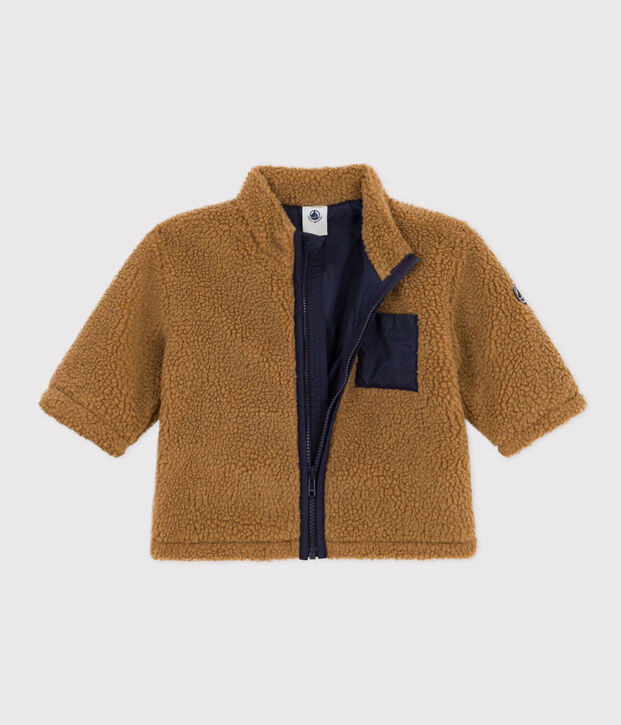 Chaqueta de sherpa de beb&eacute; marron