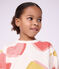 Sudadera infantil de algod&oacute;n con estampado de corazones blanco/multicolor
