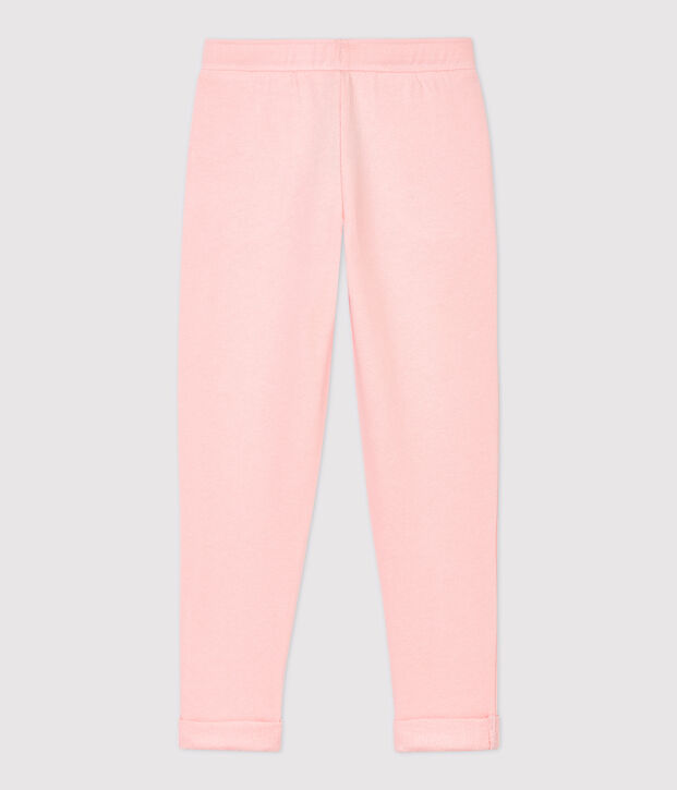 Pantal&oacute;n de ch&aacute;ndal de felpa de ni&ntilde;a rosa