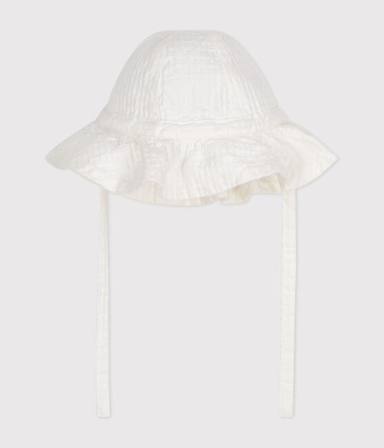 Capelina moderna lisa para bebé niña blanco MARSHMALLOW