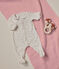 Pijama de terciopelo para bebé blanco MARSHMALLOW/blanco MULTICO