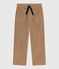 Pantalón infantil recto y liso de pana beige ROCHE CLAIR