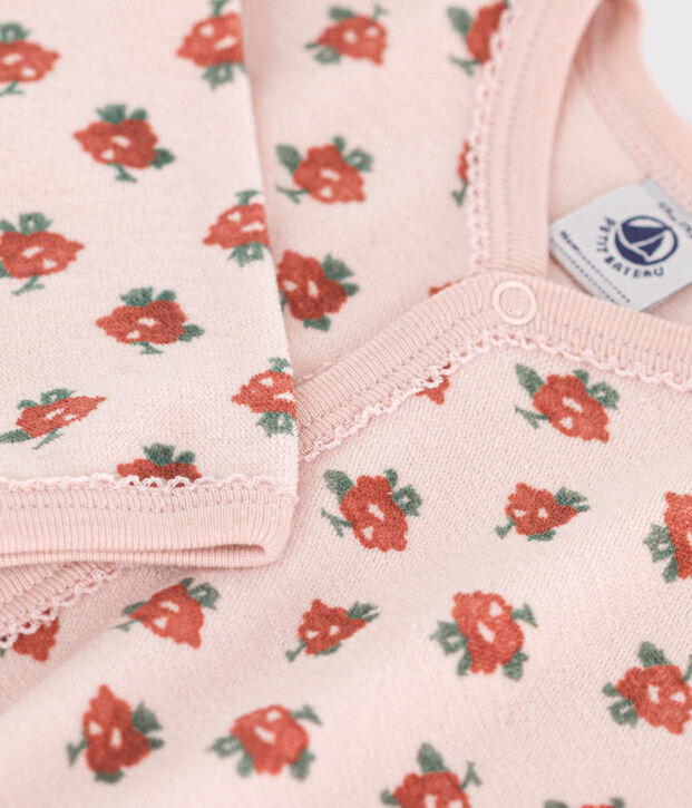 Pijama de terciopelo con flores rosa/multicolor