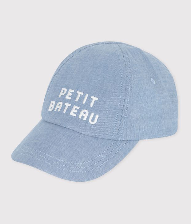 Sombrero en denim claro Petit Bateau para beb&eacute; azul