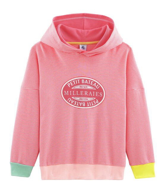 Sudadera infantil con capucha de punto rosa CUPCAKE/blanco MARSHMALLOW