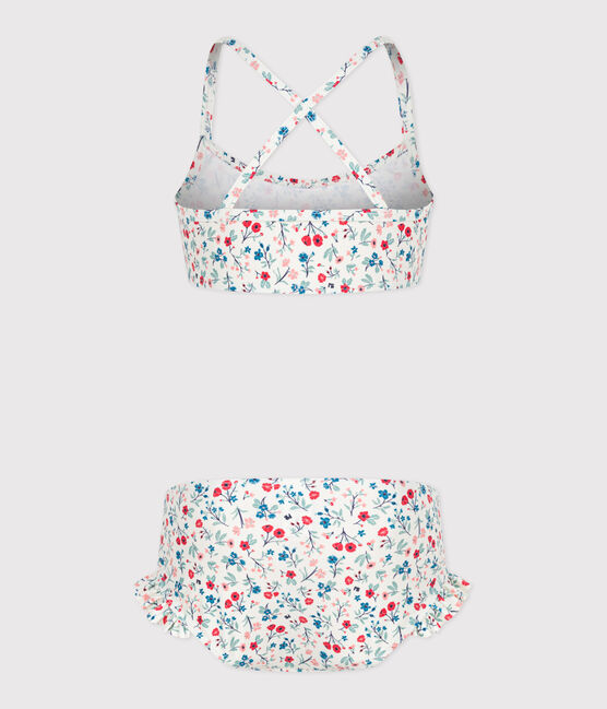 Bikini infantil con flores blanco MARSHMALLOW/blanco MULTICO