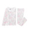Pijama de tela túbica para niña blanco MARSHMALLOW/blanco MULTICO