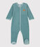 Pijama de terciopelo con oso para bebé verde BRUT