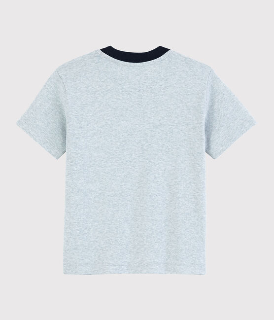 Camiseta de manga corta de algodón de niño gris POUSSIERE CHINE