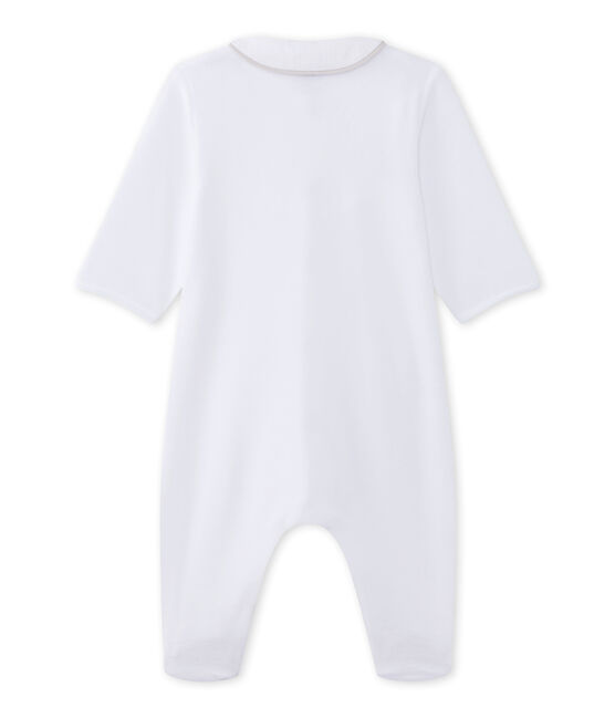 Pijama para bebé en terciopelo blanco ECUME