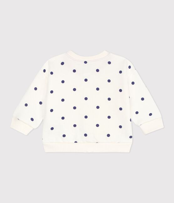 Chaqueta teddy de algodón para bebé con estampado de lunares azul MILK/ SOIR