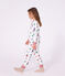 Pijama infantil de mulet&oacute;n con estampado de Navidad blanco/multicolor