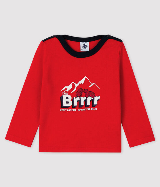 Camiseta para bebé niño rojo TERKUIT