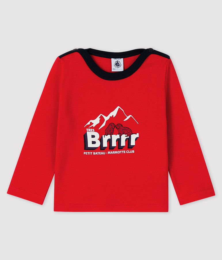 Camiseta para beb&eacute; ni&ntilde;o rojo TERKUIT