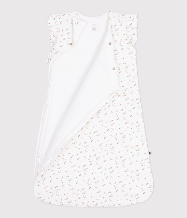Saco de terciopelo para beb&eacute; con estampado de flores TOG 3 blanco/multicolor