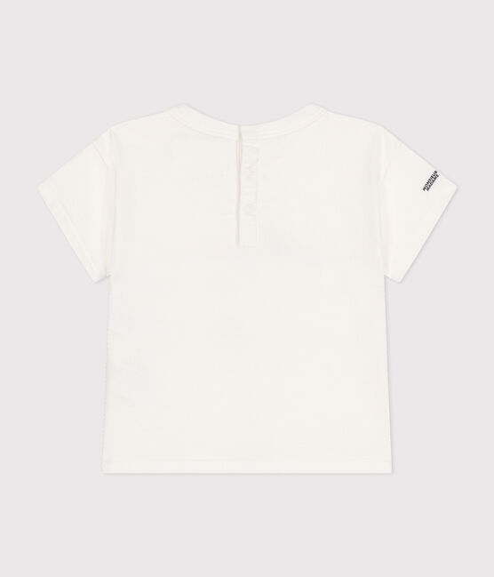 Camiseta Monsieur Madame de algodón de bebé blanco MARSHMALLOW