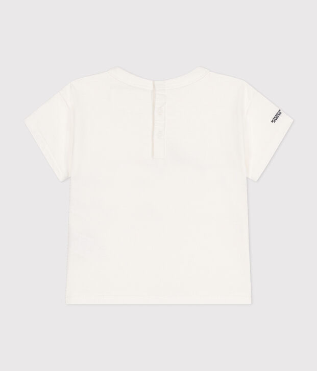 Camiseta Monsieur Madame de algod&oacute;n de beb&eacute; blanco