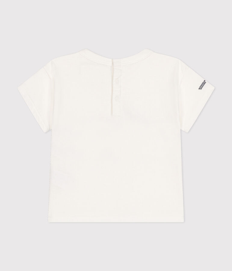 Camiseta Monsieur Madame de algod&oacute;n de beb&eacute; blanco
