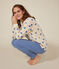 Pijama de dos materiales de algodón para mujer azul BEACH/ AVALANCHE