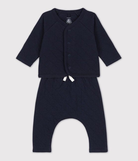 Conjunto de 2 piezas de algodón acolchado para bebé azul SMOKING