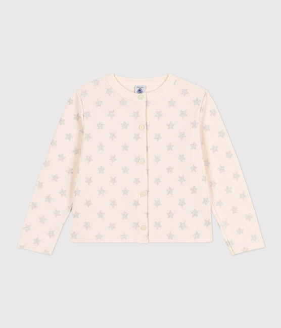 Cárdigan de túbico estampado para niña beige AVALANCHE/ ARGENT
