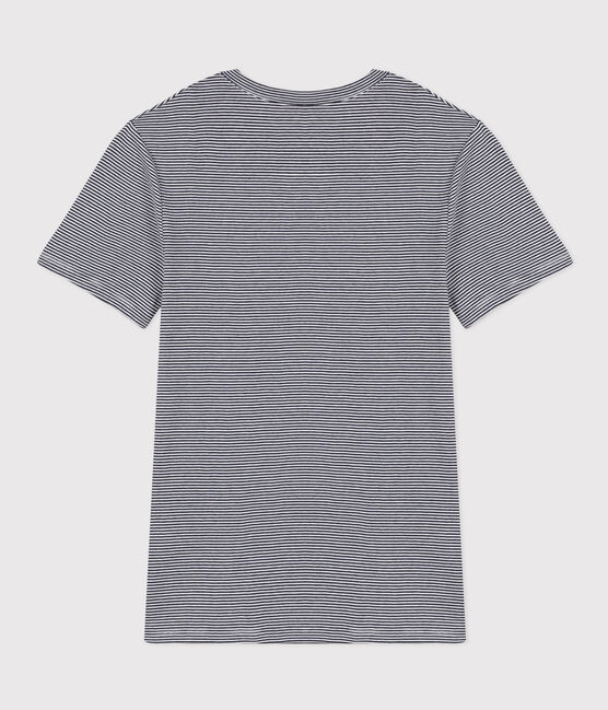Camiseta L'ICONIQUE de algodón con cuello redondo para mujer azul SMOKING/blanco MARSHMALLOW
