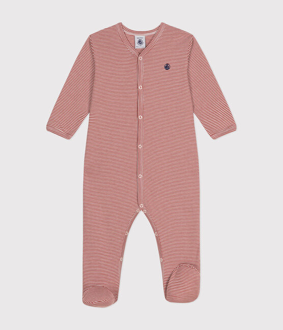 Pijama de algodón a rayas para bebé FAMEUX/ MARSHMALLOW