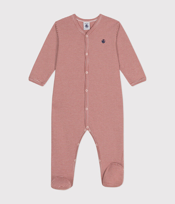 Pijama de algodón a rayas para bebé FAMEUX/ MARSHMALLOW