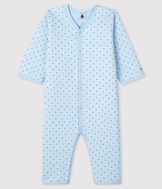 Pelele sin pies de punto enguatado para bebé niño azul FRAICHEUR/ MOZAIK