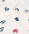 Pijama infantil de manga larga de algod&oacute;n con estampado de corazones blanco/multicolor