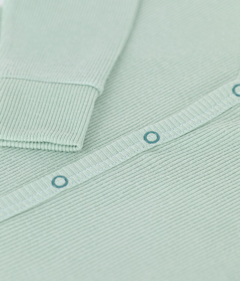 Pelele sin pies de algod&oacute;n y lyocell para beb&eacute; verde HERBIER