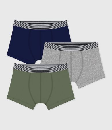 Pack de b&oacute;xers de algod&oacute;n liso para ni&ntilde;o