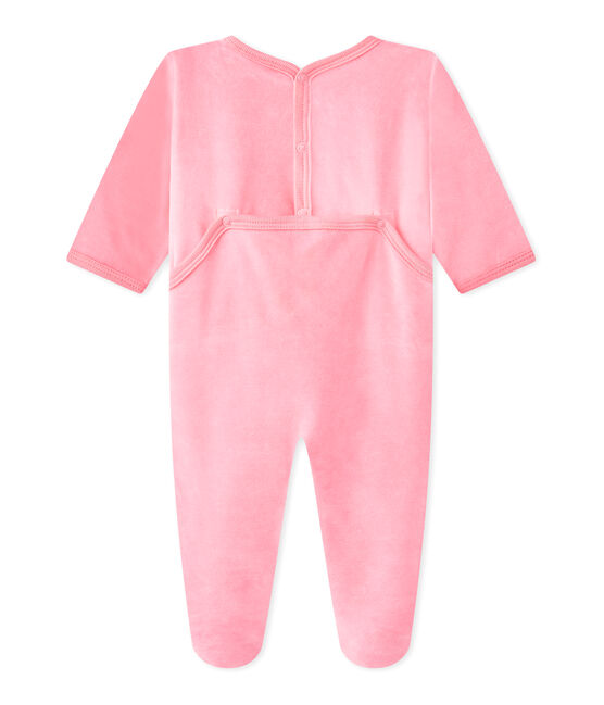 Pijama de terciopelo para bebé rosa PETAL
