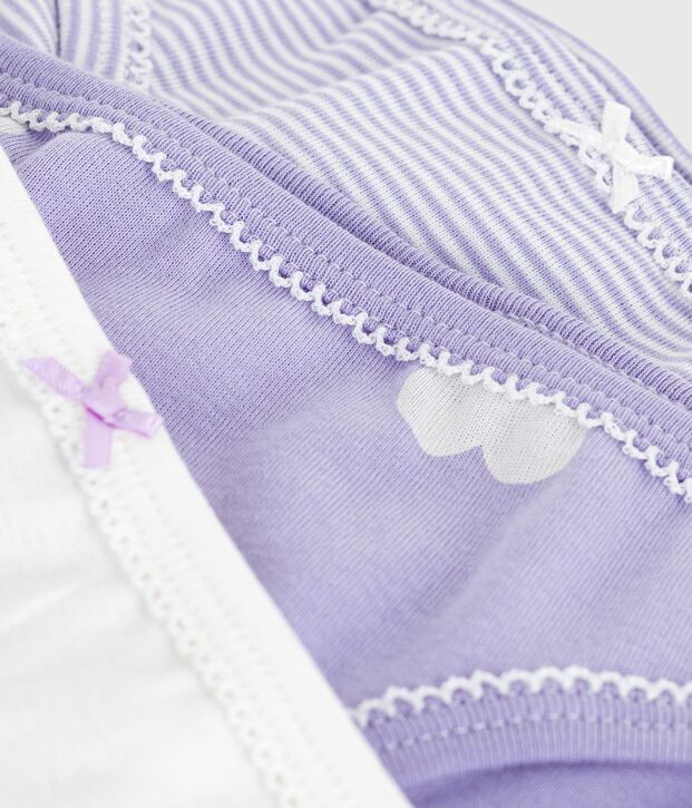 Juego de braguitas infantiles de algod&oacute;n con estampado de corazones multicolor