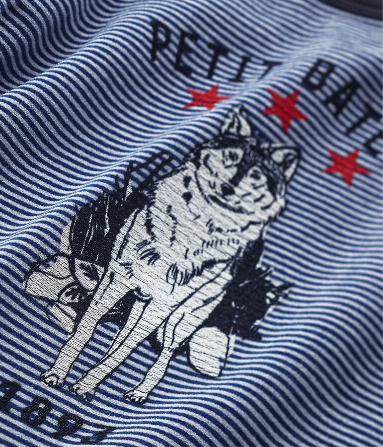 Pijama de lobo para ni&ntilde;o azul/azul/blanco