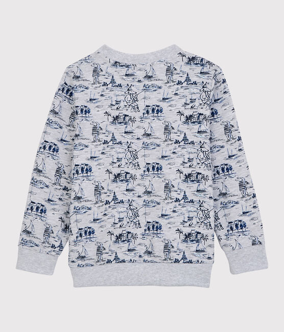 Sudadera de felpa de niño gris POUSSIERE/blanco MULTICO