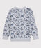 Sudadera de felpa de niño gris POUSSIERE/blanco MULTICO
