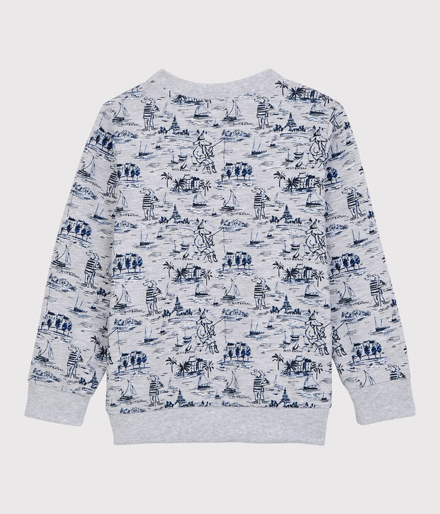 Sudadera de felpa de ni&ntilde;o gris/multicolor