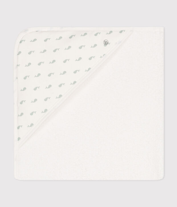 Capa de ba&ntilde;o para beb&eacute; blanco/verde