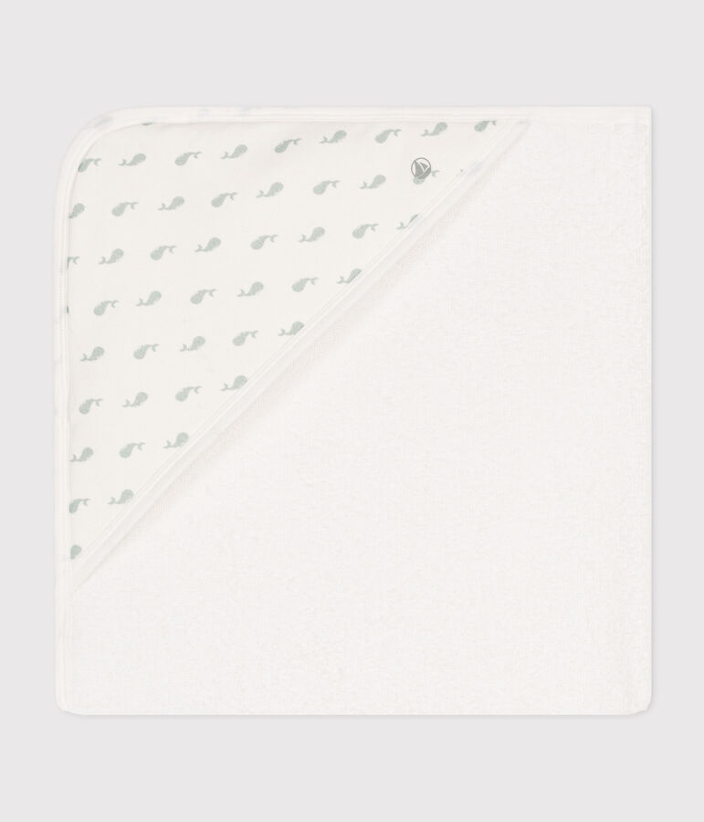 Capa de ba&ntilde;o para beb&eacute; blanco/verde