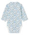 Body de nacimiento manga larga para bebé niño de punto blanco MARSHMALLOW/azul TOUDOU/ MULTICO