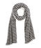 Bufanda reversible de mujer negro CITY/beige COQUILLE