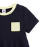 Vestido en jersey ligero para niña azul Abysse