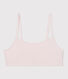 Top liso de algodón y elastano para mujer
