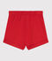 Pantalón corto liso de algodón para bebé rojo AURORA