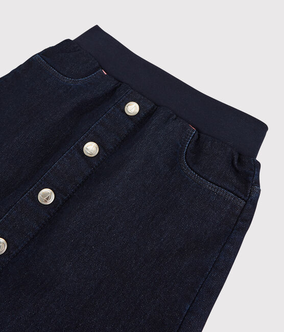 Falda de tejido vaquero de niña azul DENIM BLEU FONCE